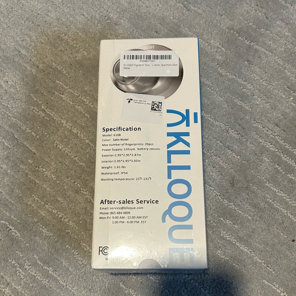 Electronic Fingerprint Lock Door Knob - NWT - Picture 3 of 4